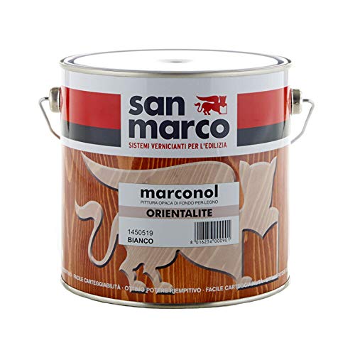 San Marco MARCONOL Orientalite Pittura opaca di fondo per legno, colore: Bianco, size: 2,5 lt