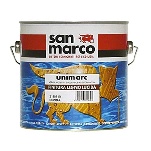 San Marco UNIMARC Finitura Legno Vernice protettiva trasparente, colore: Satinato, size: 2,5 lt