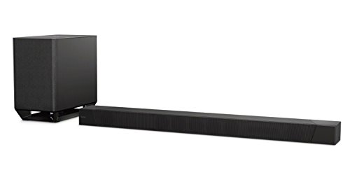 Sony HT-ST5000 Soundbar Dolby Atmos 7.1.2 Canali con Subwoofer Wireless, Hi-Res Audio, Chromecast Built-in, Spotify Connect, Multi-room, USB, NFC, Bluetooth, Wi-Fi, Nero