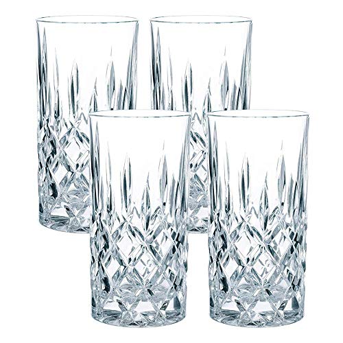 Spiegelau & Nachtmann Noblesse 89208 - Set da 4 Bicchieri per Long Drink, in Vetro di Cristallo, da 375 ml