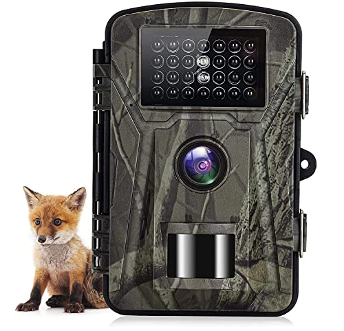 SuntekCam 36MP 2.7K Fotocamera Caccia Fototrappola per la fauna selvatica fototrappolaper la visione notturna a infrarossi con LED IR 940nm, timer e IP66 supporta SD card 512 GB (non inclusa) HC-806A