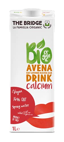 The Bridge - Bio Avena Drink Calcium - Bevanda Biologica a base di Avena con Calcio (Formato da 1 litro, Scatola da 12 pezzi)