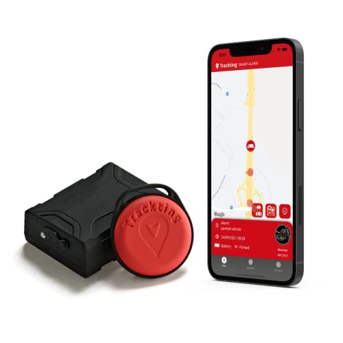 TRACKTING SMART ALARM (SIM Europa - 49 Paesi) Antifurto GPS localizzatore per Auto, Moto, Camion - eSIM integrata Senza Canone - No cavi - Lo attivi in 5 minuti - Notifiche di parcheggio - Chiamata telefonica di allarme - Tracciamento in tempo reale in caso di furto - Sempre Attivo - Batteria record che dura mesi
