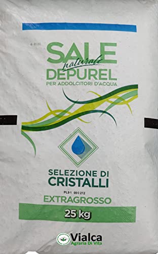 VIALCA Sale per addolcitori in Cristalli Italiano – Sacco 25kg (4 Sacchi - 100kg)