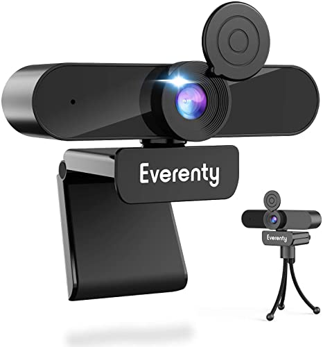 Webcam PC con Microfono, 1400P Webcam Fisso Full HD Telecamera, USB 2.0 Autofocus Videocamera,360 Gradi Webcam per Skype Chat Video,YouTube, Facebook Apprendimento a Distanza, Videoconferenza