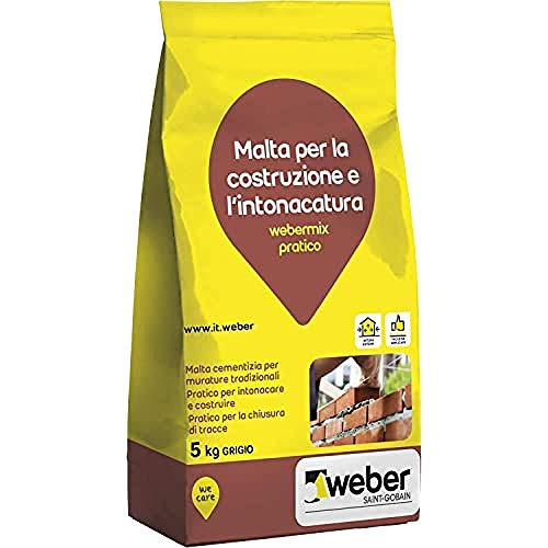 webermix pratico Malta pratica di cemento pronta all uso, grigia, 5 kg