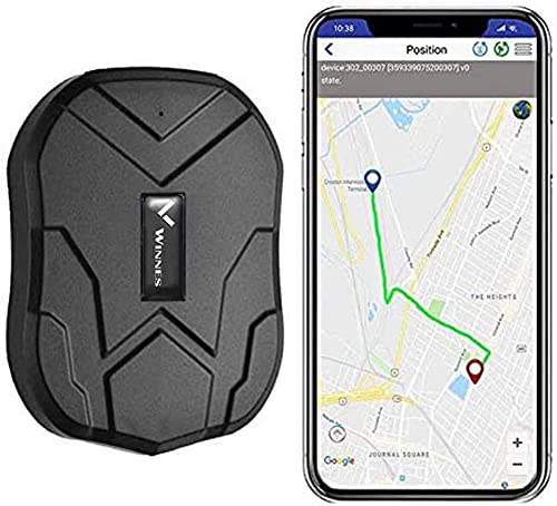 Winnes TK905B - GPS Tracker Localizzatore GPS per auto, in tempo reale, 150 giorni, con potente magnete antifurto Gratuito APP per Android iOS
