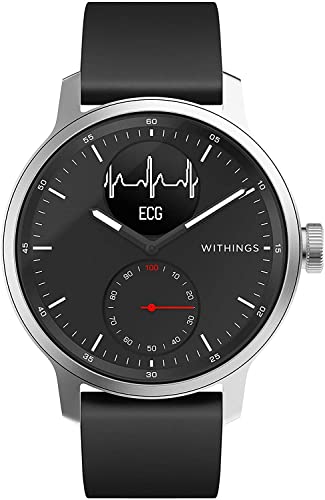 Withings Scanwatch 42 mm Nero, Hybrid Smart Watch with ECG, Heart R...