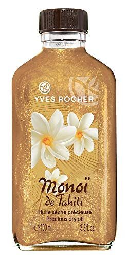 Yves Rocher, Monoi de Tahiti (100 ml):olio glitterato per il corpo dall odore dei fiori di Tiaré, con componenti di origine vegetale