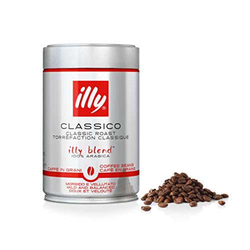1 Kg Caffe Illy in Grani beans chicchi Tostato Classico ex Tostatura Media Rossa 4 barattoli da 250 gr