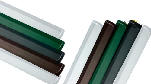 24 pezzi in PVC – Strisce frangivista – Guide di fissaggio – Guide di fissaggio – Doppia recinzione – Verde muschio universale