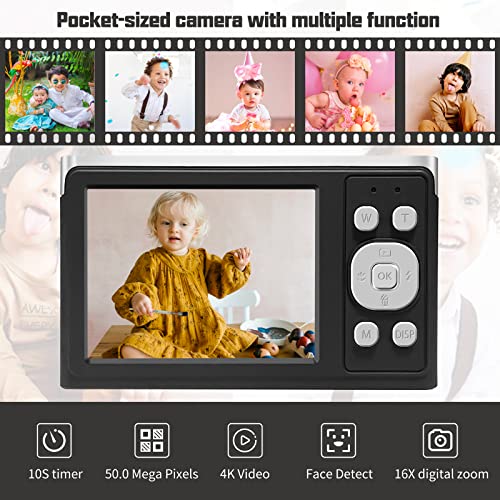 4K Vlog 50MP Fotocamera digitale per bambini, 2,8  IPS Fotocamera 1...