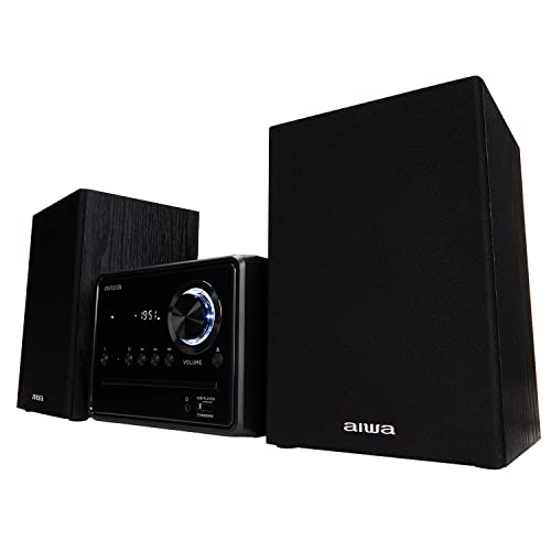 Aiwa MSBTU-300, Micro Hi-Fi con Bluetooth, CD, USB, Radio Fm, Nero...