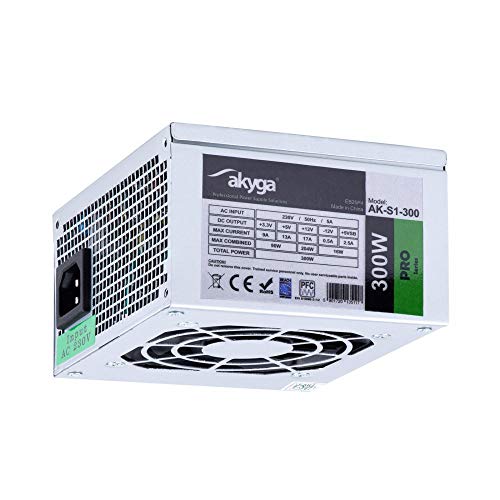 AKYGA AK-S1-300 SFX - Alimentatore di rete per PC 300 W PPFC P4 2X ...