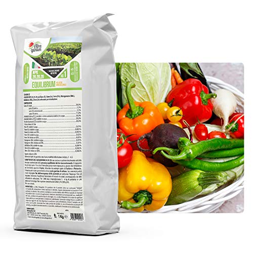 Albagarden - Concime Orto Professionale - Fertilizzante Universale In Polvere Per Ortaggi E Giardino - NPK 20 20 20 x 1 kg