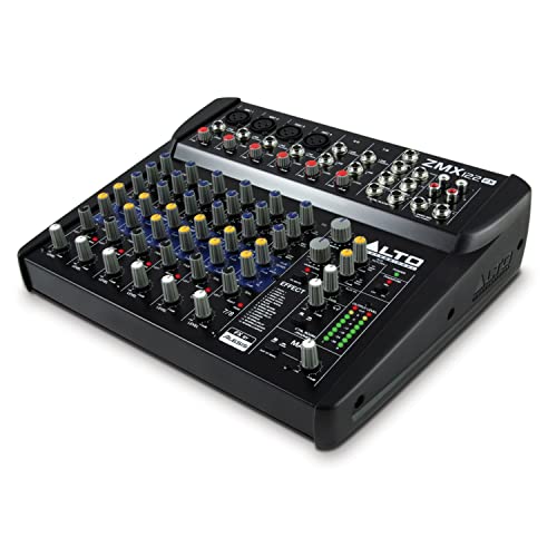 ALTO Professional ZMX122FX - Mixer Audio Portatile Professionale 8 Canali, Alimentazione Phantom e Ingresso Footswitch