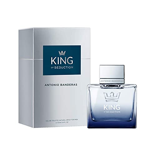 Antonio Banderas Perfumes - King of Seduction - Eau de Toilette Spray per Uomo, Maschile, Fraganza Intensa ed Energica con Bergamotto e Mela - 100 ml