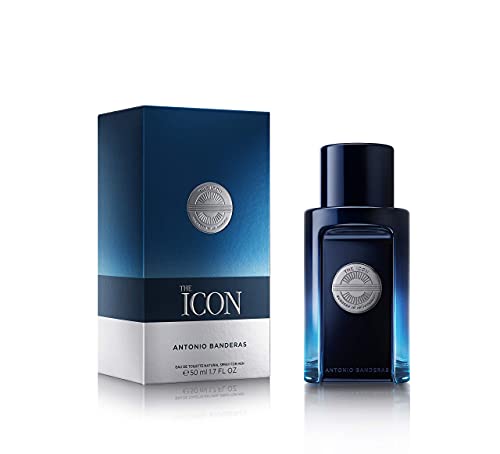 Antonio Banderas Perfumes - The Icon - Eau de Toilette Spray per Uomo, Franganza Ambra Legnosa - 50 ml