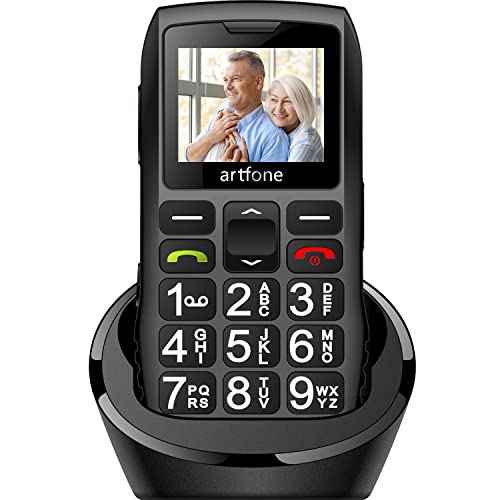 artfone Telefono cellulare GSM per anziani con tasti grandi, tasto ...