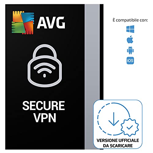 AVG Secure VPN - Rete privata virtuale per la protezione della privacy | 5 Dispositivo | 1 Anno | PC Mac | Codice d attivazione via email