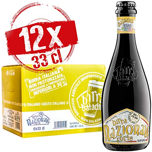 Baladin - Box Birra Nazionale Forte- Birra artigianale 100% Italiana - IPA Chiara (India Pale Ale), Doppio Malto, Non Pastorizzata, 7,5% vol. - 12 bottiglie x 33cl