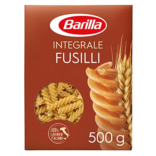Barilla Pasta Fusilli Integrali, Pasta Corta Di Semola Integrale Di Grano Duro, Integrale, 500 g