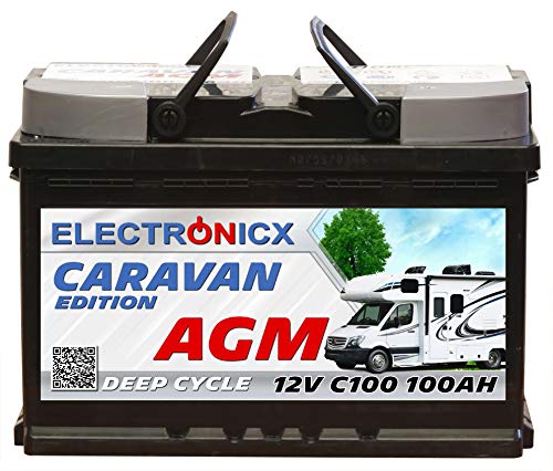 Batteria AGM 12v 100Ah Electronicx Caravan Edition V2 batteria sola...