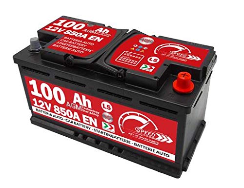 Batteria Auto Speed 100Ah AGM 850A con polo positivo a destra per motori Start&Stop