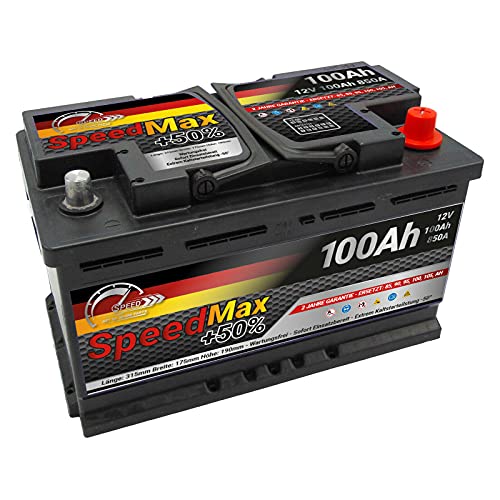 Batteria Auto Speed Max L4100 100AH 850A 12V = FIamm 100Ah DX+ Pronta all Uso