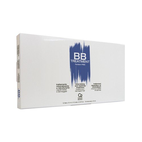 BB Hair Care - Trattamento Fiale Mineralizzante Ristrutturante - Prodotto Professionale Ideale per Capelli Trattati e Danneggiati - Idratante, Nutriente e Ricostituente - 12 Fiale da 10 ml