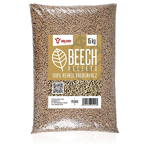 BBQ-TORO Beech Pellets in Legno di faggio al 100% | 15 kg | Pellet ...