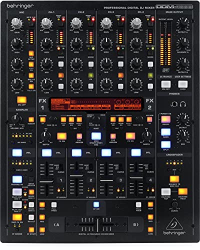 Behringer DIGITAL PRO MIXER DDM4000 Ultimate Mixer DJ digitale a 5 canali con campionatore, 4 sezioni FX, doppio contatore BPM e MIDI