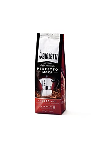 Bialetti Perfetto Moka Caffè Macinato, Gusto Cioccolato - 1 x 250 gr