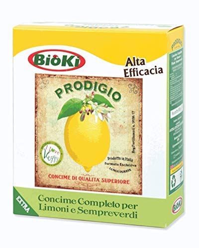 Bioki Prodigio Limone, Concime Organo Minerale specifico per piante di agrumi, limone, arancio, mandarino, ecc,  900 G