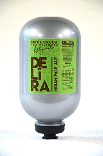 Birra Artigianale Cruda Italiana DELìRA IPA - Minikeg 3 Litri - Prodotta da I.C.B. Italian Craft Brewery