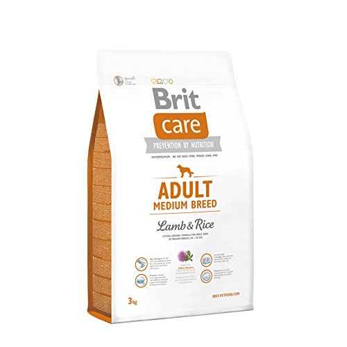 Brit Care Medium Adult con Agnello e Riso 3 Kg - Ipoallergenico per...