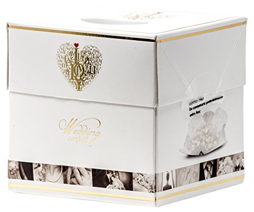 Buratti Confetti alla Mandorla Ricoperta di Cioccolato, Tenerezze Vassoio Bianco - 500 g