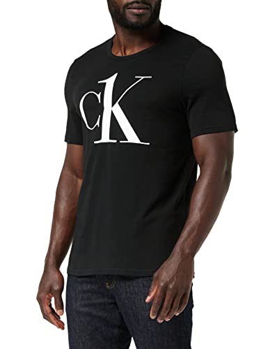 Calvin Klein S S Crew Neck Top - Maglietta per pigiama, Nero, Mediu...