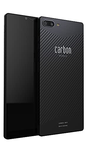 Carbon Mobile, Carbon 1 MK II, Smartphone, Display AMOLED da 6 , 256 GB, Android 10, fibra di carbonio, nero opaco