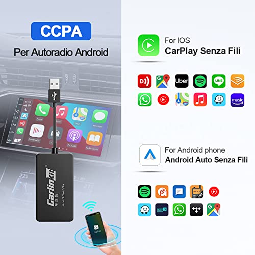 CarlinKit Nuovo Wireless CarPlay Wireless Android Auto adattatore p...