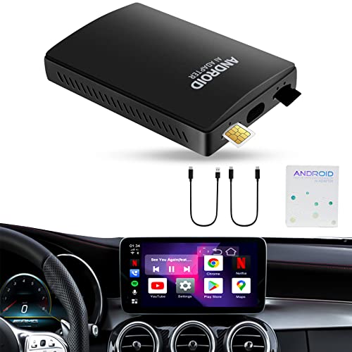 Comistack 4G Wireless Carplay,Box AI multimediale per auto con OEM Carplay,Wireless Android Auto,Aggiungi sistema Android 9.0 alla radio di fabbrica,GPS integrato,Supporta Google Play