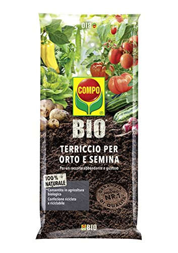 COMPO BIO Terriccio per orto e semina, Per colture orticole, frutticole e semina, 80 l
