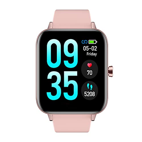 CUBOT Smartwatch C7,Tracker Fitness Touchscreen da 1,7 Pollici, Orologio da Polso con cardiofrequenzimetro,Orologio Fitness Impermeabile 5ATM,contapassi,Compatibile iOS Android, per Uomo e Donna,Rosa