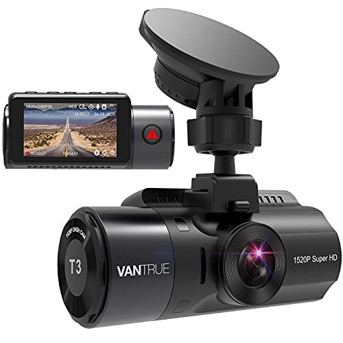 Dash cam OBD VANTRUE T3 2592x 1520P, telecamera per auto super condensatore, sorveglianza 24 ore su 24, telecamera per auto TYP C, visione notturna HDR, sensore G, registrazione continua,256 GB max
