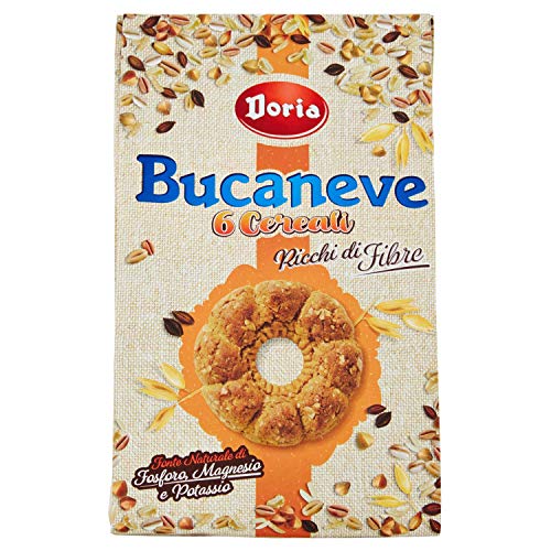 Doria - Bucaneve 6 Cereali, Biscotti Ricchi di Fibre - Ideali per l...