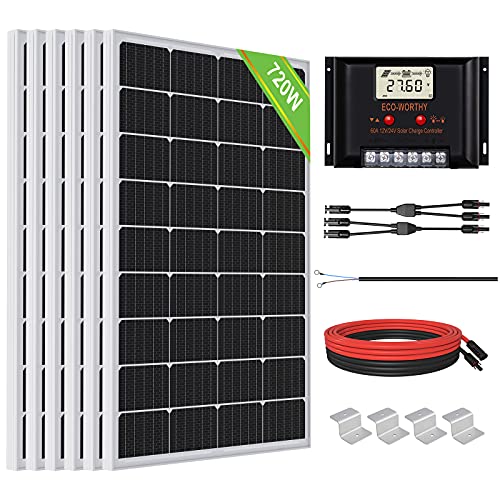ECO-WORTHY Kit pannello solare 3kw, kit pannello fotovoltaico 720W ...