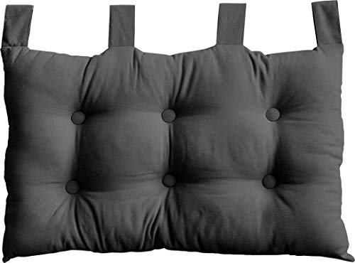 Enjoy Home 2007CHTL070045 - Testiera da letto in tessuto, 70 x 9 x 45 cm, Tessuto, Grigio scuro, 9 X 45 CM, tela