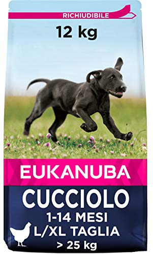 Eukanuba Cibo Cecco per Cuccioli in Crescita, per Cani di Taglia Grande, Ricco di Pollo Fresco, 12 kg