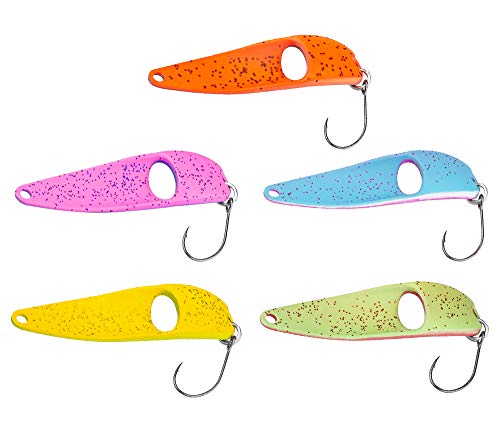 FISHN Trout Spoon – TURBYONE, Esche Artificiali di Trota, cucchiai di Trota, Trota, trote Esche per trote, salmerini e Pesci persici (5X)