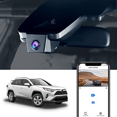 FITCAMX Dash Cam Compatibile con Toyota RAV4 2019-2021 (5a generazione), 4K WiFi Video, Visione Notturna, Registrazione in Loop, sensore G con Scheda da 64 GB